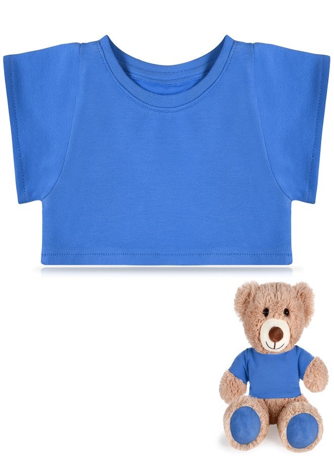 RoundFunny Bear Tee Shirt Fit 14-18inch Bear Clothes Stuffed Animal Clothes Shirt Basic Stuffed Bears Dolls Shirt, Blue - Image 1